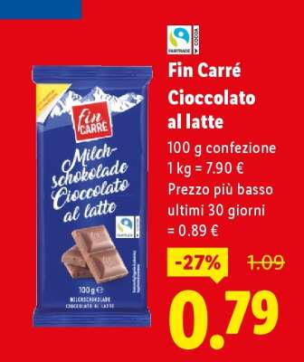 Fin Carré Cioccolato al latte