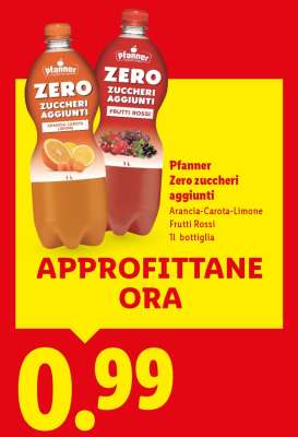 Pfanner Zero zuccheri aggiunti