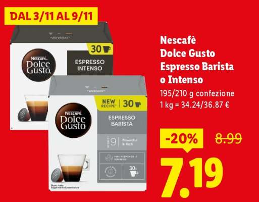 Nescafé Dolce Gusto Espresso Barista o Intenso