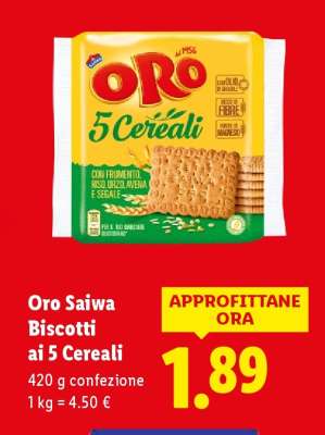 Oro Saiwa Biscotti ai 5 Cereali