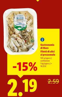 Gastronomia di Mare Filetti di alici al prezzemolo