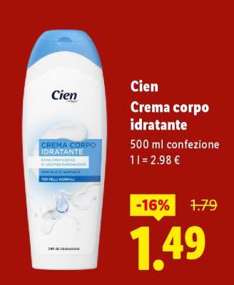 Cien Crema corpo idratante