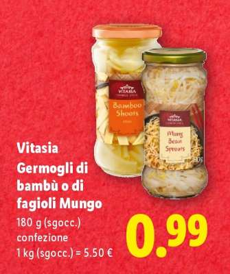 Vitasia Germogli di bambù o di fagioli Mungo