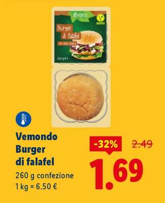 Vemondo Burger di falafel