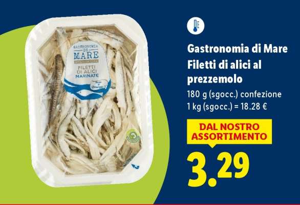 Gastronomia di Mare Filetti di alici al prezzemolo