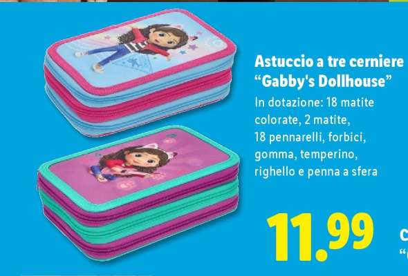 Astuccio a tre cerniere "Gabby's Dollhouse"