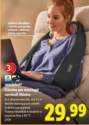 sensiplast® Cuscino per massaggi cervicali Shiatsu