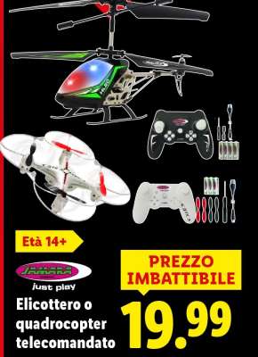 Elicottero o quadrocopter telecomandato