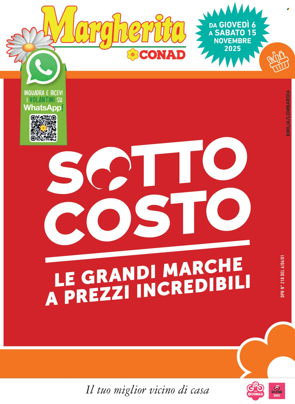 Volantino Margherita Conad - 6/11/2025 - 18/11/2025. Pagina 1