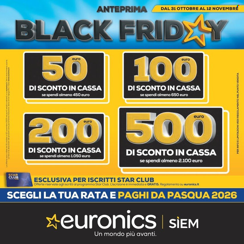 Volantino Euronics - 31/10/2025 - 12/11/2025. Pagina 1