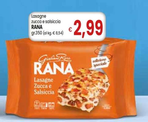 Lasagne zucca e salsiccia RANA