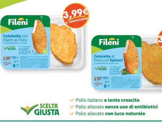 FILENI COTOLETTE CON FILETTI DI POLLO