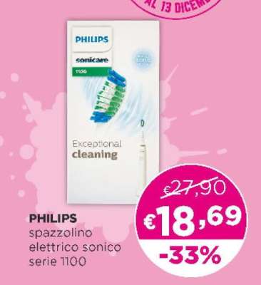 PHILIPS spazzolino elettrico sonico serie 1100