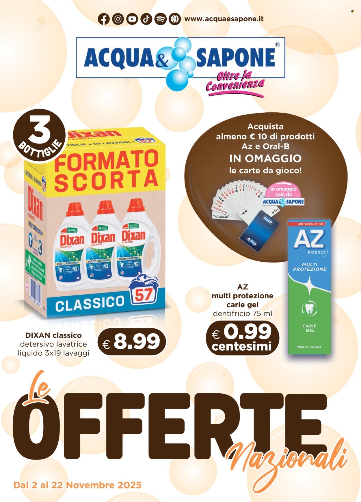 Volantino Acqua & Sapone - 2/11/2025 - 22/11/2025. Pagina 1