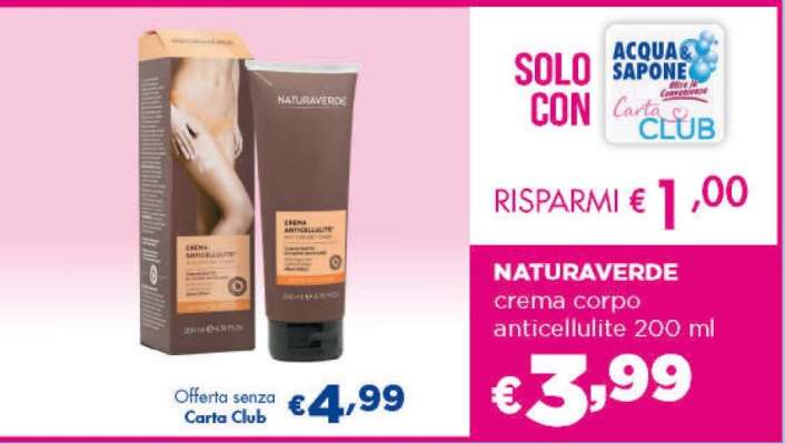 NATURAVERDE crema corpo anticellulite 200 ml
