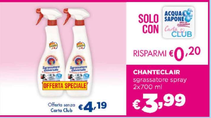 CHANTECLAIR sgrassatore spray 2x700 ml