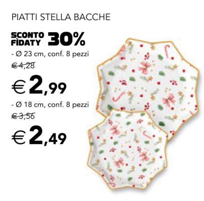 PIATTI STELLA BACCHE Ø 23 cm
