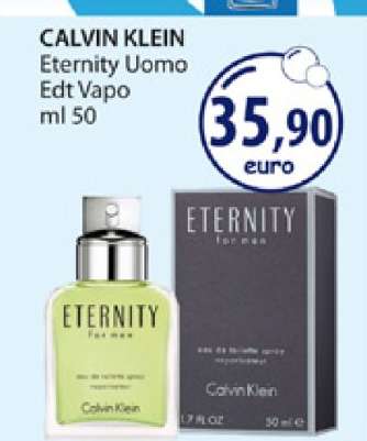 CALVIN KLEIN Eternity Uomo Edt Vapo ml 50
