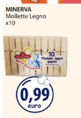 MINERVA Mollette Legno x10