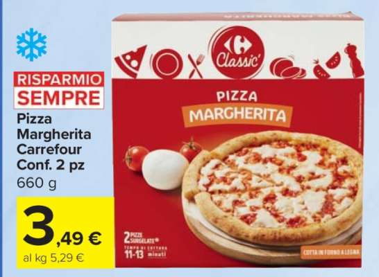 Pizza Margherita Carrefour Conf. 2 pz