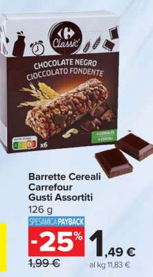 Barrette Cereali Carrefour Gusti Assortiti