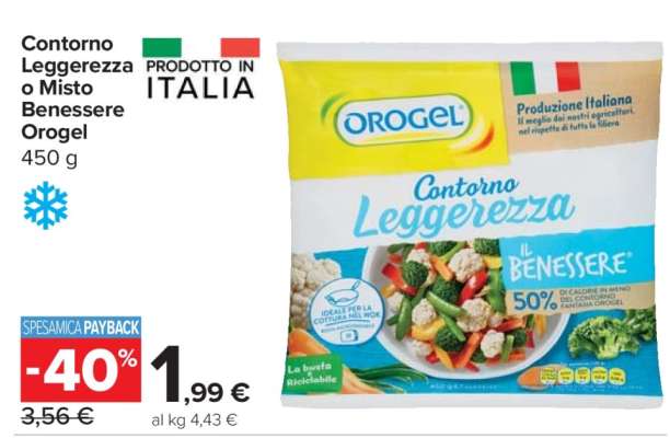 Contorno Leggerezza o Misto Benessere Orogel