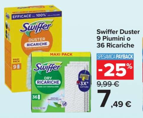Swiffer Duster 9 Piumini o 36 Ricariche
