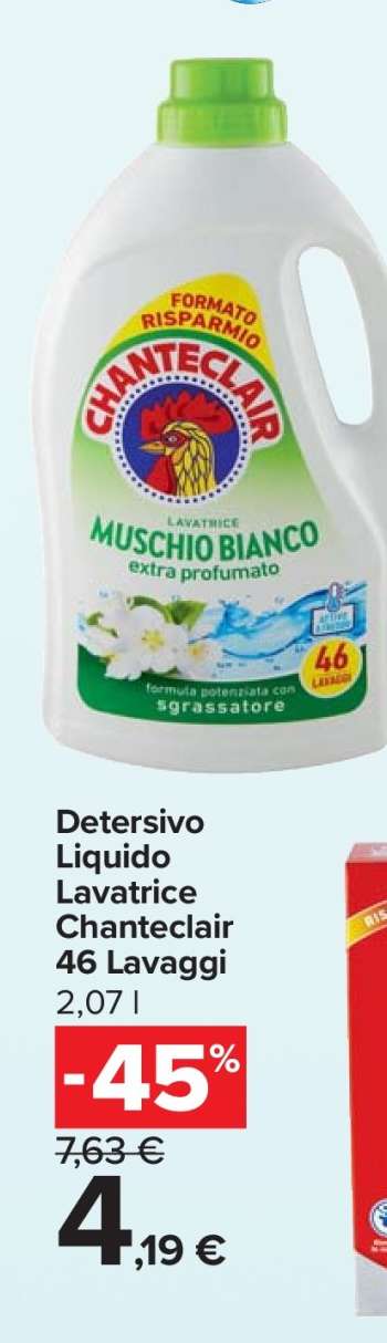 Detersivo Liquido Lavatrice Chanteclair 46 Lavaggi