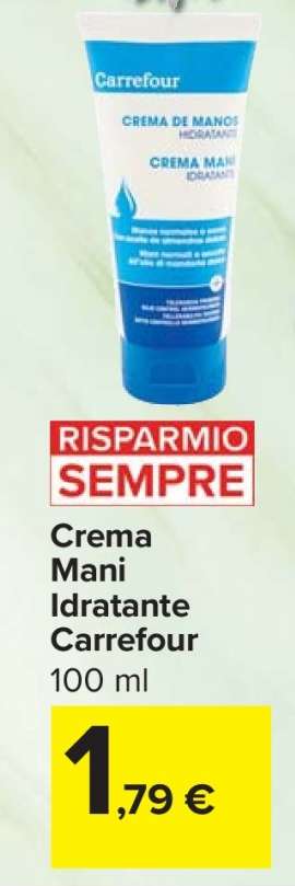 Crema Mani Idratante Carrefour