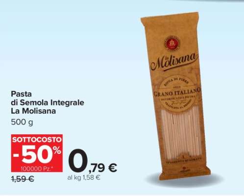 PASTA DI SEMOLA INTEGRALE LA MOLISANA