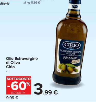 OLIO EXTRAVERGINE DI OLIVA CIRIO