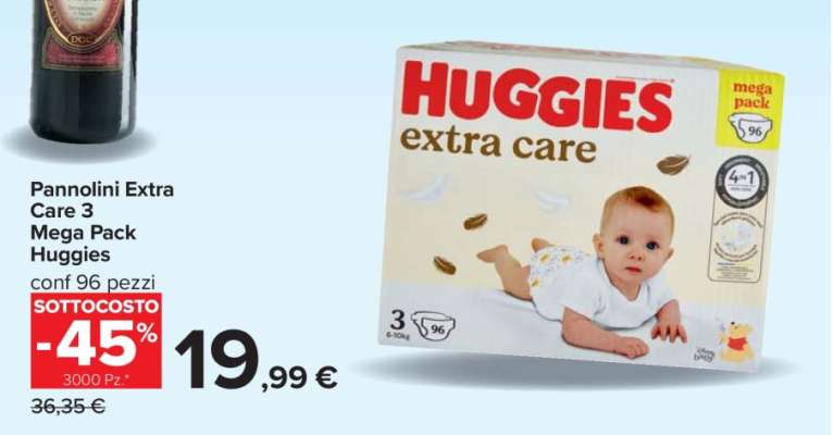 Pannolini Extra Care 3 Mega Pack Huggies