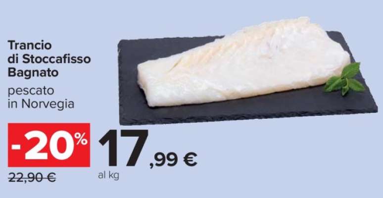 Trancio di Stoccafisso Bagnato