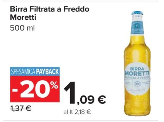 Birra Filtrata a Freddo Moretti