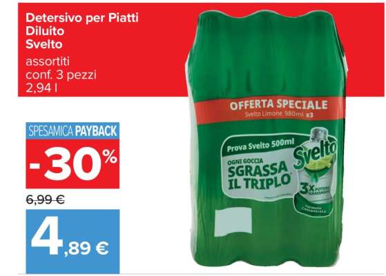 Detersivo per Piatti Diluito Svelto