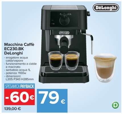 Macchina Caffè EC230.BK DeLonghi