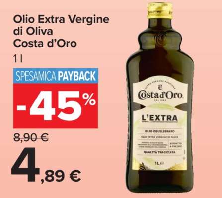 Olio Extra Vergine di Oliva Costa d'Oro