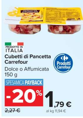 Cubetti di Pancetta Carrefour