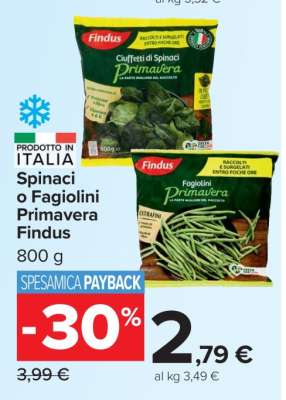 Spinaci o Fagiolini Primavera Findus