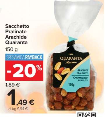 Sacchetto Pralinate Arachide Quaranta