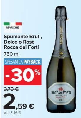 Spumante Brut, Dolce o Rosè Rocca dei Forti