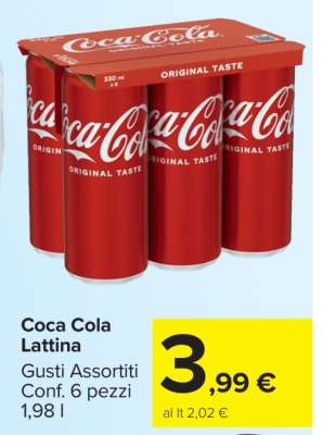 Coca Cola Lattina
