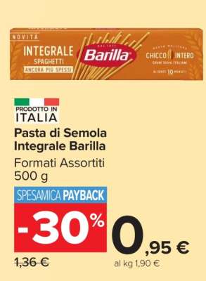 PASTA DI SEMOLA INTEGRALE BARILLA