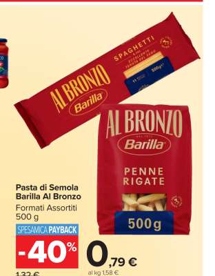 Pasta di Semola Barilla Al Bronzo