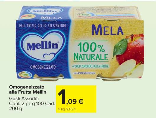 Omogeneizzato alla Frutta Mellin