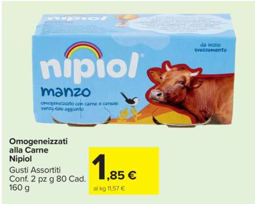 OMOGENEIZZATI ALLA CARNE NIPIOL