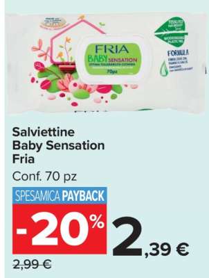 Salviettine Baby Sensation Fria