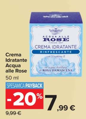 Crema Idratante Acqua alle Rose
