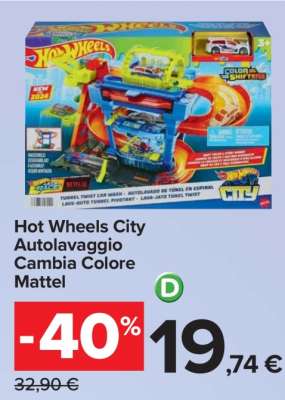 Hot Wheels City Autolavaggio Cambia Colore Mattel