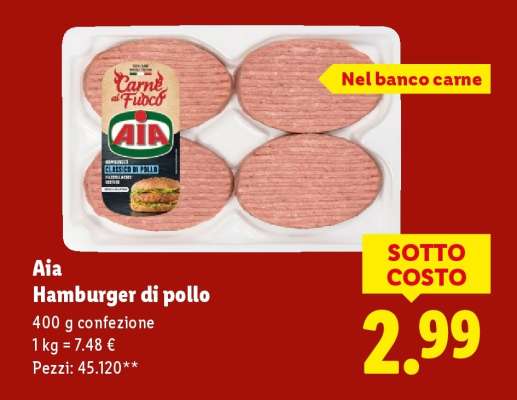 AIA Hamburger di Pollo